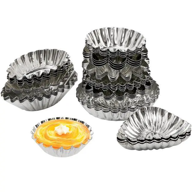 Alt view image 2 of 7 - Set of 36 Egg Tart Molds for Baking, Mini Tartlet Tins, Ensaymada Molder Filipino, Resuable Brioche Mold, Cupcake Cookie Baking Tool for Tart Shells, Mini Cake, Pudding, Muffin