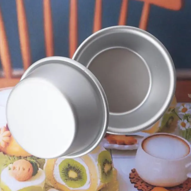 Alt view image 6 of 7 - Aluminum Alloy Tart Pan, 3 Inch Cute Flan Mold, 10 Pieces Egg Tart Molds for Baking Pastel de Nata, Pie, Tartlet, Popover - Silver Tin