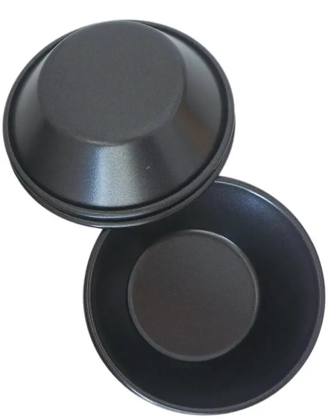 Alt view image 6 of 7 - 3 Inch Tart Pan, Carbon Steel Pastel De Nata Tins, Nonstick Egg Tart Molds, Mini Round Quiche and Pie Pan for Tartlet, Cupcake, Pudding, Muffin Baking - 8Pcs, Black