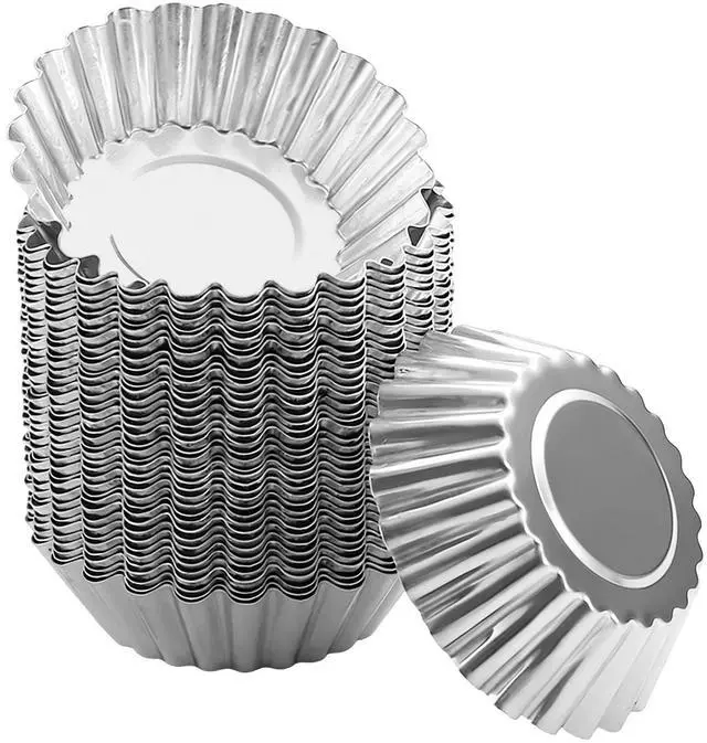 Main image of 40 Pcs 2.75 Inch Egg Tart Molds, Non-Stick Aluminium Tartlet Pans for Baking, Ensaymada Molder Filipino Style for Home Bakers Pastry Chefs Mini Pie Cupcake Dessert
