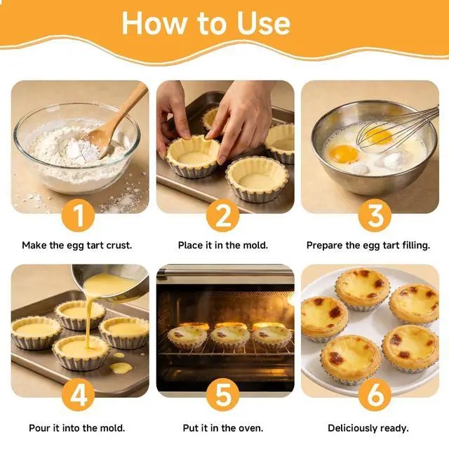 Alt view image 4 of 7 - 40 Pcs 2.75 Inch Egg Tart Molds, Non-Stick Aluminium Tartlet Pans for Baking, Ensaymada Molder Filipino Style for Home Bakers Pastry Chefs Mini Pie Cupcake Dessert