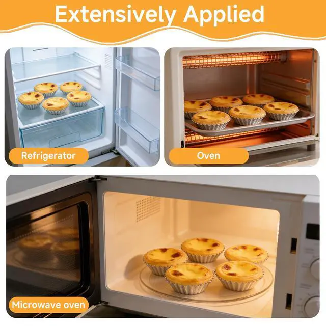 Alt view image 6 of 7 - 40 Pcs 2.75 Inch Egg Tart Molds, Non-Stick Aluminium Tartlet Pans for Baking, Ensaymada Molder Filipino Style for Home Bakers Pastry Chefs Mini Pie Cupcake Dessert