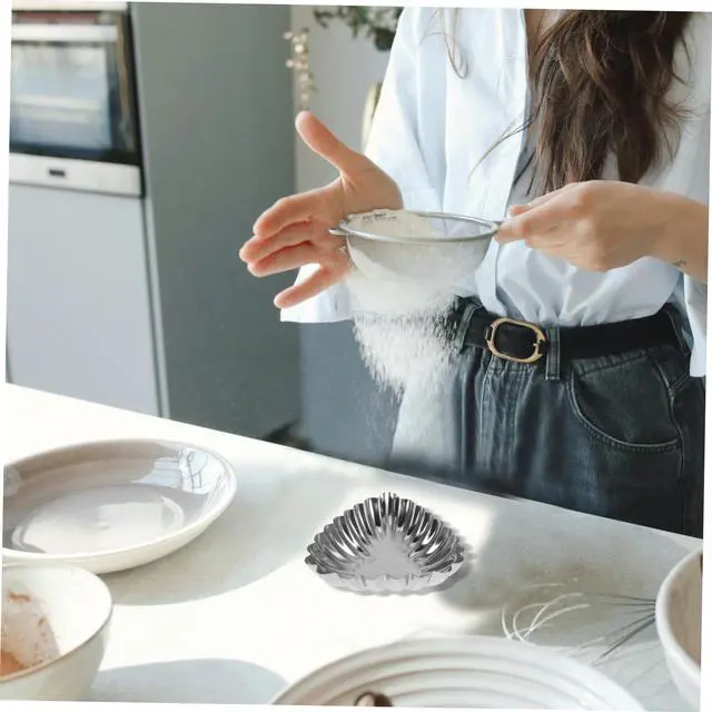 Alt view image 7 of 7 - 20Pcs Stainless Steel Egg Tart Molds Tart Pans Muffin Baking Molds Non-Stick Kitchen Cooking Molds for Home Bakery Desserts 3.07X2.55X0.78In