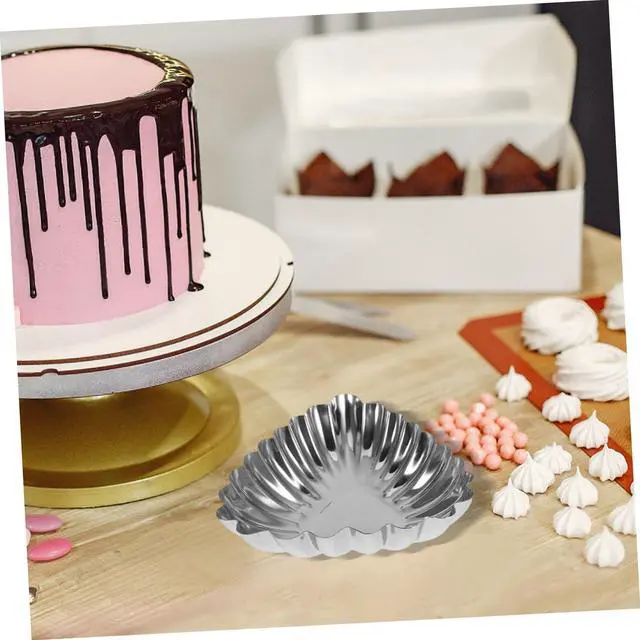 Alt view image 5 of 7 - 20Pcs Stainless Steel Egg Tart Molds Tart Pans Muffin Baking Molds Non-Stick Kitchen Cooking Molds for Home Bakery Desserts 3.07X2.55X0.78In