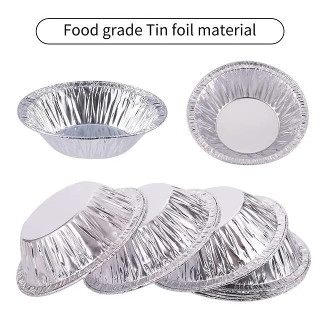 Alt view image 6 of 6 - U D Disposable Egg Tart Molds for Baking, 2.8 inch U D Tart, Aluminum Foil Bakeware for Baking, Making Tarts, Quiche Pie, Caramel Pudding, Etc.