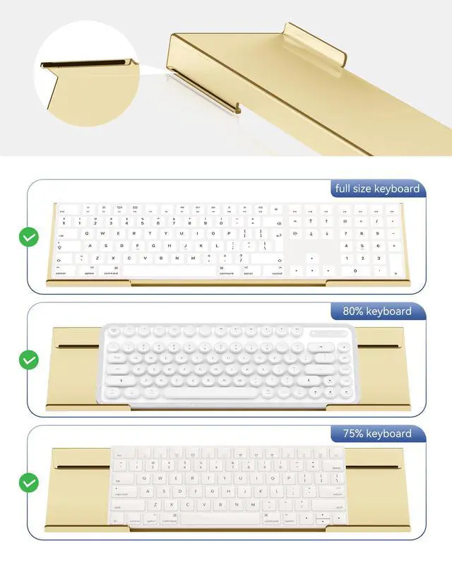Alt view image 5 of 6 - Computer Keyboard Wrist Rest Stand for Desktop(Beige), Keyboard Riser