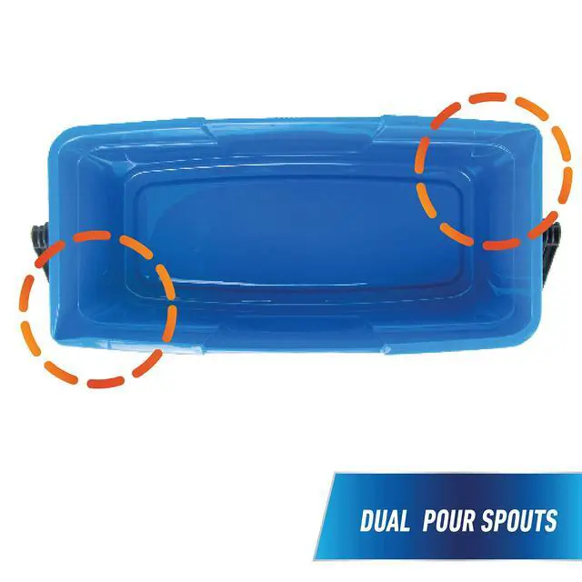 Alt view image 2 of 6 - Professional 3 Gallon Bucket Compact Cleaning Bucket, Comfort-Grip Handle, 2 Pour Spouts, Portable Cleaning Supplies, Plastic Mop Bucket for Floor, Window & Household Cleaning