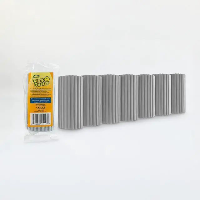 Alt view image 6 of 6 - Damp Duster Dusting Sponges (8 Count) - Dust Remover for Household Cleaning - Duster for Vents, Railings & Blinds - Reusable Baseboard Cleaner