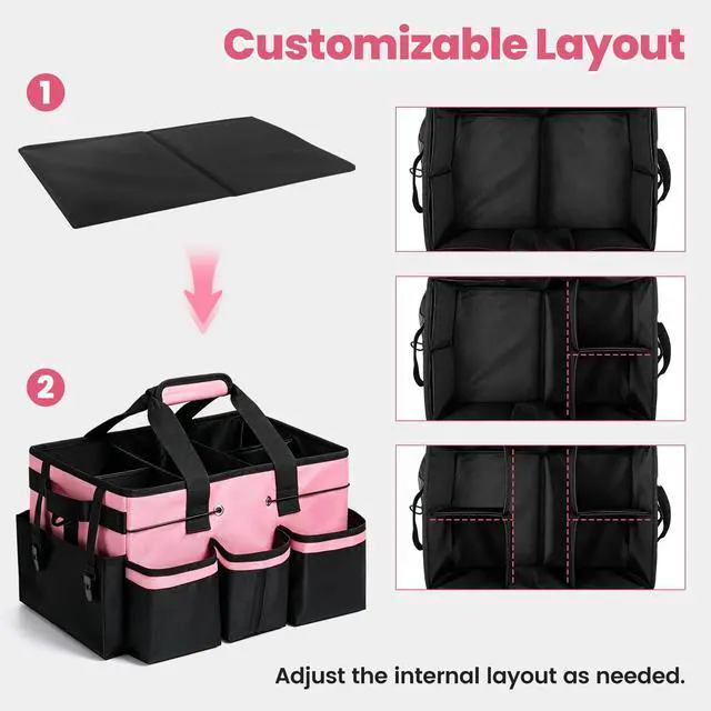 Alt view image 3 of 6 - Wearable Large Cleaning Caddy Bag with Dividers, Household Cleaning Caddy for Cleaning Supplies Organizer Car Wash, Cleaner Tote Detailing Bag with Shoulder Strap and Handles for Housekeeper Storage