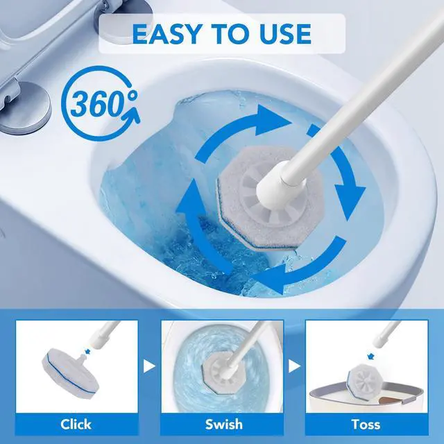 Alt view image 4 of 6 - Disposable Toilet Wand Refills for Clorox, 50 Count - Compatible with Clorox Toilet Wand for Bathroom Cleaning
