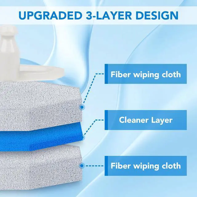 Alt view image 3 of 6 - Disposable Toilet Wand Refills for Clorox, 50 Count - Compatible with Clorox Toilet Wand for Bathroom Cleaning
