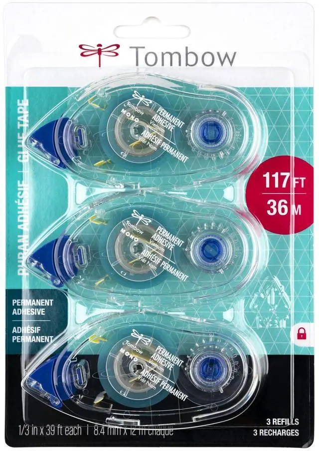 Alt view image 2 of 7 - 62207 MONO Permanent Adhesive Refills, 3-Pack. Easy to Use Refills for a Strong, Instant Bond