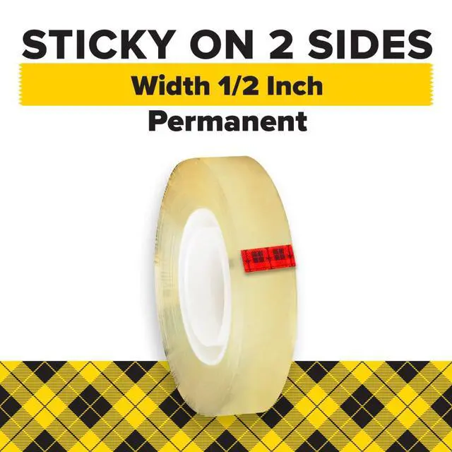 Alt view image 2 of 7 - Double Sided Tape, Back to School Supplies, Essential for Scrapbooking, Card Making and Arts and Crafts Projects for Art Classes, 0.50 in. x 900 in., 1 Refill Tape Roll