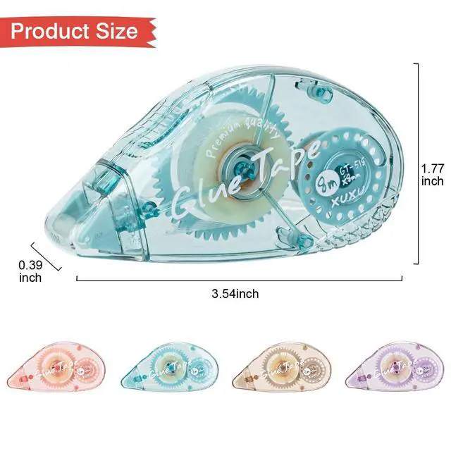 Alt view image 2 of 6 - 12 Pack Glue Tape Scrapbooking Tape Adhesive Dots Tape Double Sided Tape Dispenser Runner for Crafts and Arts Projects Photo-Safe