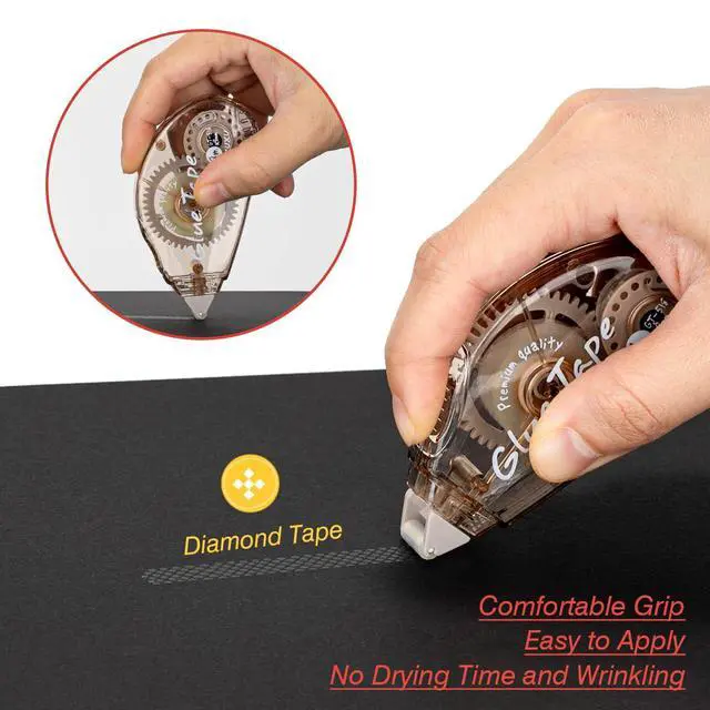 Alt view image 4 of 6 - 12 Pack Glue Tape Scrapbooking Tape Adhesive Dots Tape Double Sided Tape Dispenser Runner for Crafts and Arts Projects Photo-Safe