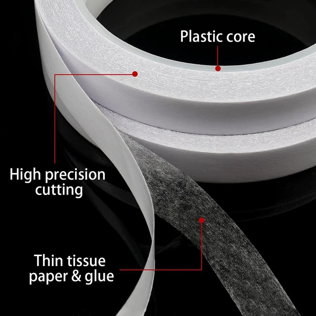 Alt view image 2 of 6 - Double Sided Tape for Crafts Gifts Arts Photography Scrapbooking Tear-by-Hand,Paper Backing 1/2 Inch (11 Rolls)