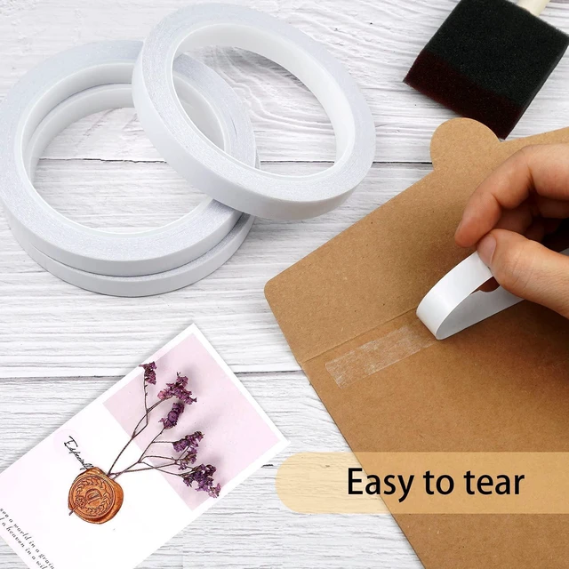 Alt view image 4 of 6 - Double Sided Tape for Crafts Gifts Arts Photography Scrapbooking Tear-by-Hand,Paper Backing 1/2 Inch (11 Rolls)