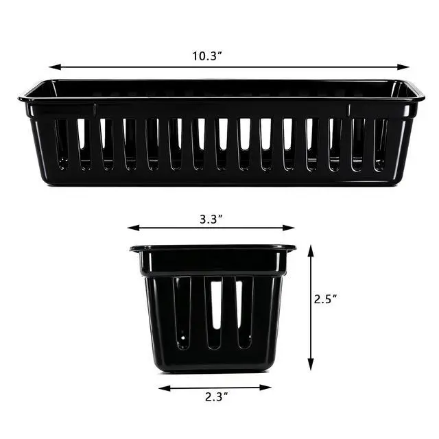 Alt view image 2 of 7 - 12 Pack Black Pen and Pencil Organizer Trays-Desktop Office Supply Storage Baskets-Multipurpose Classroom Organization Trays for School Office