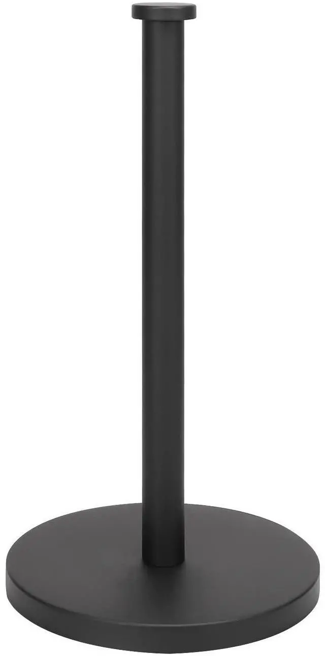 Main image of Standing Paper Towel Holder, Kitchen Paper Towel Tissue Holder- for Bathroom Countertop, Standard or Jumbo-Sized Roll Paper (with Stainless Steel Base, Matte Black)