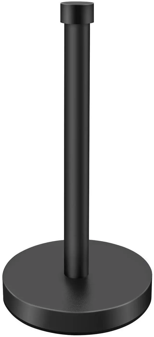 Main image of Black Paper Towel Holder Countertop, Stainless Steel Standing Paper Towel Holder with Sturdy Non-Slip Base, for Any Space, Matte Black