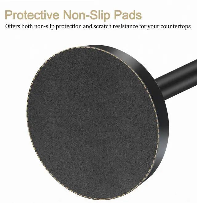 Alt view image 2 of 7 - Black Paper Towel Holder Countertop, Stainless Steel Standing Paper Towel Holder with Sturdy Non-Slip Base, for Any Space, Matte Black