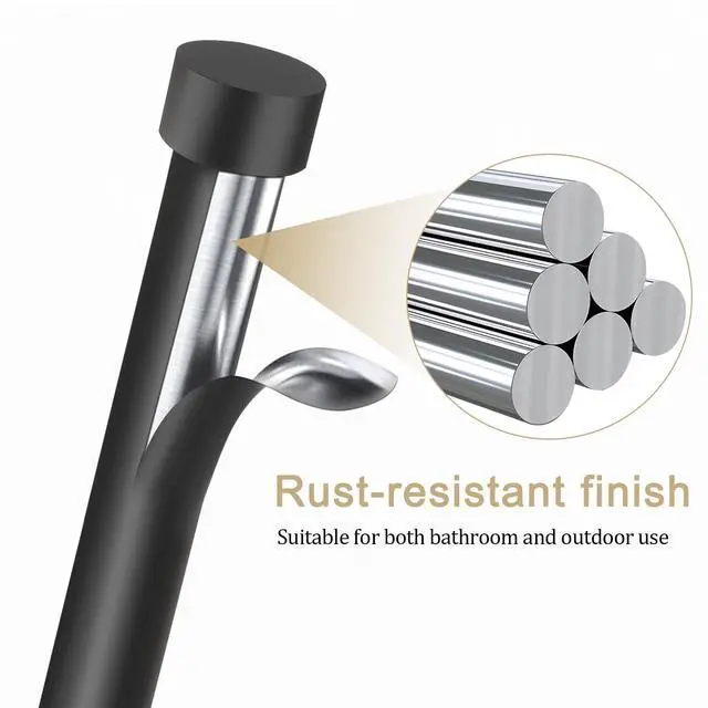 Alt view image 3 of 7 - Black Paper Towel Holder Countertop, Stainless Steel Standing Paper Towel Holder with Sturdy Non-Slip Base, for Any Space, Matte Black