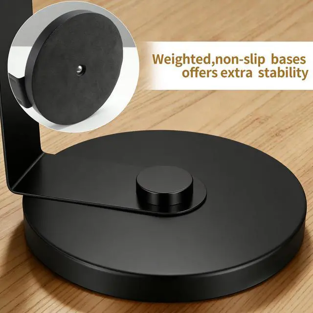 Alt view image 3 of 6 - Paper Towel Holder Countertop with Heavy-Duty Anti Slip Weighted Base, Freestanding Stainless Steel Kitchen Paper Roll Holder, Easy One-Handed Tear, Black