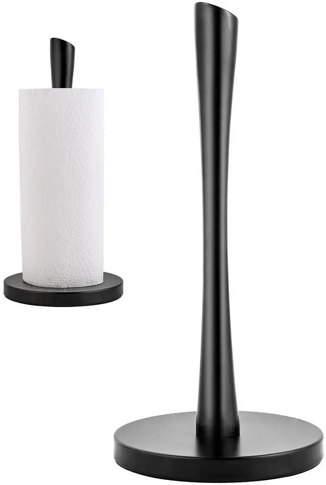 Main image of Stainless Steel Paper Towel Holder, Kitchen Countertop Stand Black