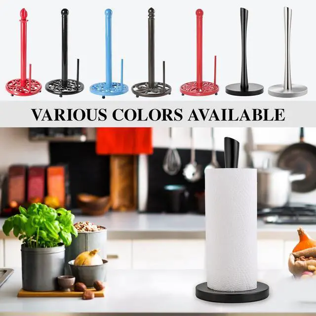 Alt view image 2 of 7 - Stainless Steel Paper Towel Holder, Kitchen Countertop Stand Black