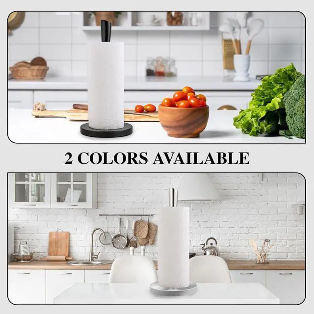 Alt view image 4 of 7 - Stainless Steel Paper Towel Holder, Kitchen Countertop Stand Black