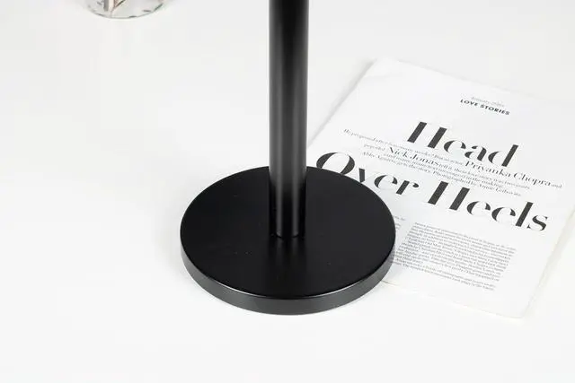 Alt view image 6 of 7 - Weighted Paper Towel Holder Countertop Stainless Steel Napkin Holder for Large Roll Free Standing Paper Towel Roll Holder with Heavy Base Standing Vertical Paper Holder for Kitchen Rv (Matte Black)