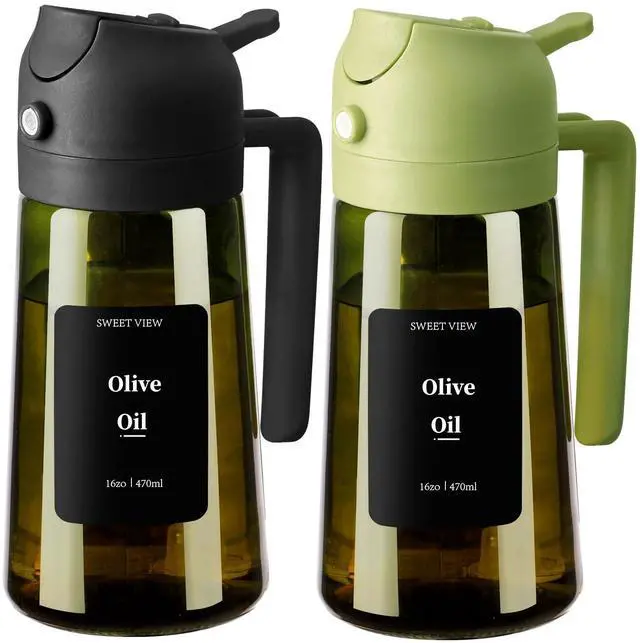 Main image of 2Pcs Olive Oil Spray Bottle 16oz/470ml