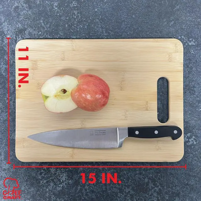 Alt view image 4 of 5 - Classic Bamboo Cutting Board, 11 X 15 Inch, Natural