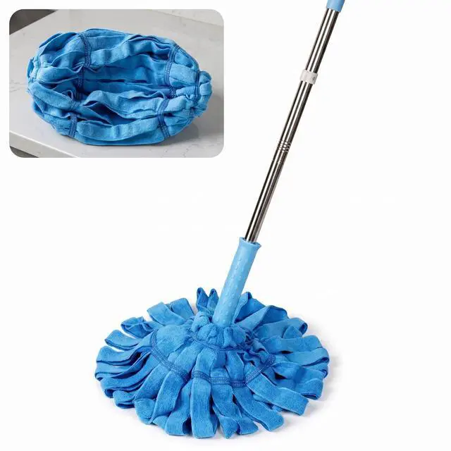 Main image of Self-Wringing Twist Mop, Microfiber Floor Mop with 2 Heads