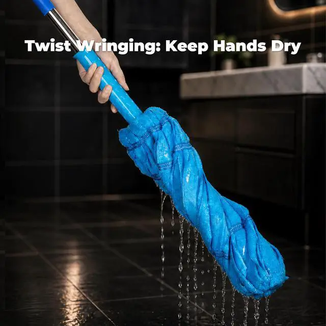 Alt view image 3 of 5 - Self-Wringing Twist Mop, Microfiber Floor Mop with 2 Heads