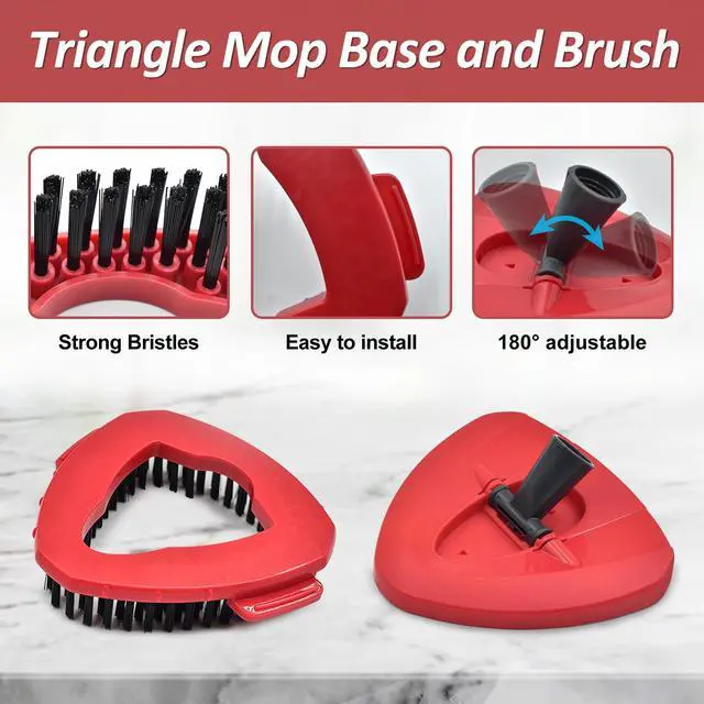 Alt view image 5 of 7 - Mop Heads Replacements for Ocedar, Mop Replace Heads for O Cedar, Spin Mops Replacement Head for O-Cedar Easywring 1-Tank System, Includes Microfiber Refills, Scrub Brush, Pedal Bearing Replacement