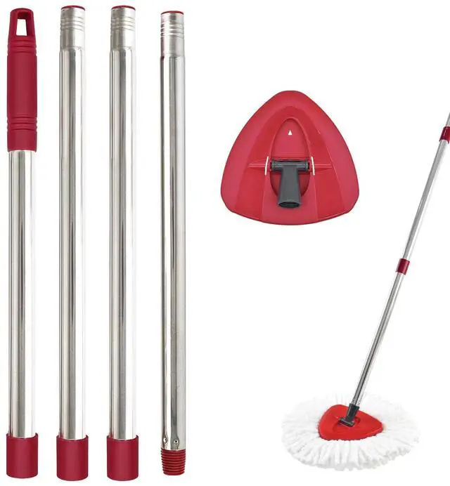 Main image of Mop Handle for Ocedar, Mop Handle for O Cedar, Spin Mop Replacement Handle for O Cedar, 4-Section Spin Mop Handles and Base for Ocedar, 30" to 58" Mop Stick Pole Handle and Base for Ocedar Spin Mop