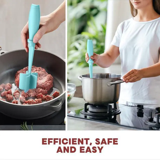 Alt view image 6 of 7 - 2Pack Meat Chopper Upgrade Hamburger Smasher, Masher for Ground Beef