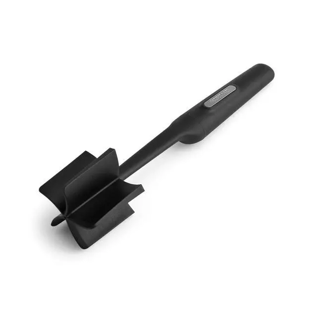 Alt view image 2 of 3 - Meat Chopper and Masher Tool - Nylon Ground Beef Chopper with 5 Pinwheel Blades, Heat Resistant to 450F, Safe for Nonstick Cookware, Dishwasher Safe, Black, 10.75 Inches