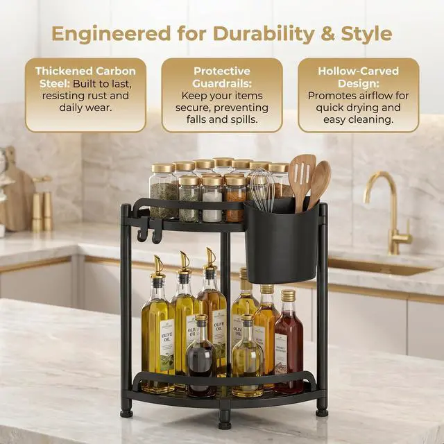Alt view image 6 of 7 - Bathroom Counter Organizer, Vanity Countertop Storage