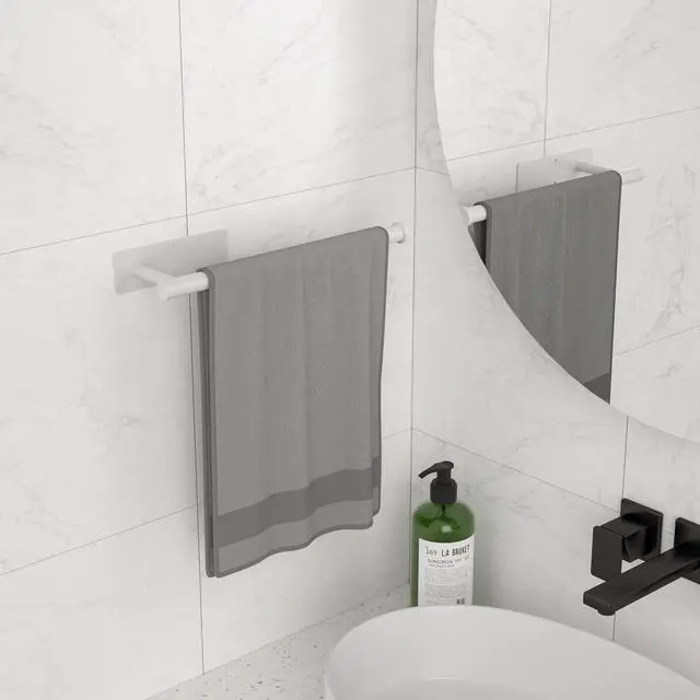 Alt view image 7 of 7 - Paper Towel Holder Under Cabinet, Self-Adhesive,No Drilling, Stainless Steel, Wall-Mounted for Kitchen and Bathroom, Easy Install, Durable, Space-Saving, Ideal for Home, RV (White, 2 Pack)
