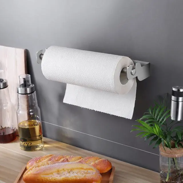 Alt view image 4 of 6 - Paper Towel Holder Cabinet Door or Under Cabinet, Self Adhesive
