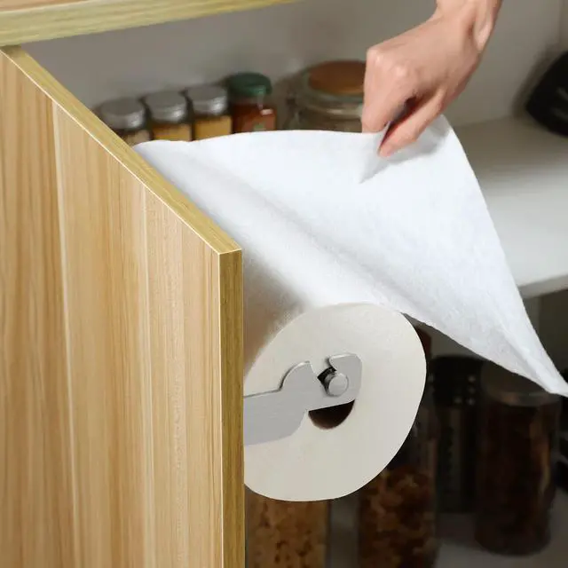 Alt view image 2 of 6 - Paper Towel Holder Cabinet Door or Under Cabinet, Self Adhesive