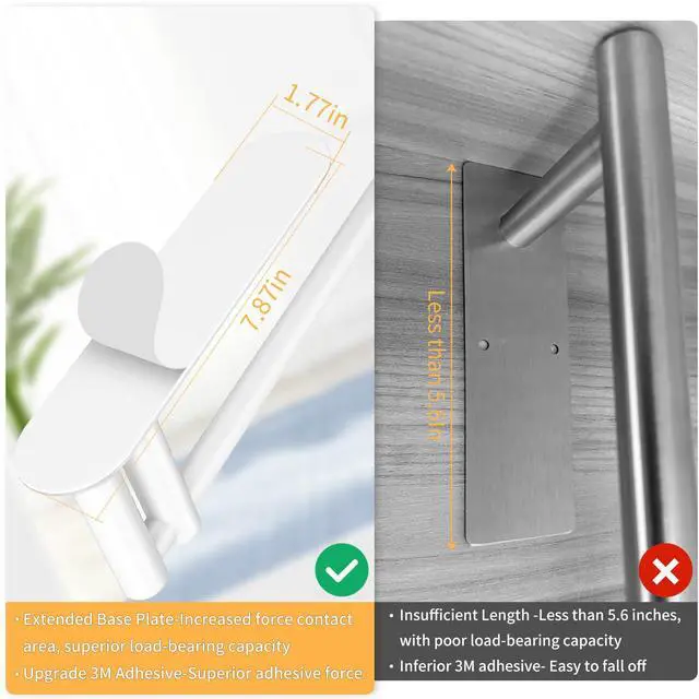 Alt view image 3 of 7 - Paper Towel Holder Under Cabinet, Self-Adhesive Paper Towel Rack