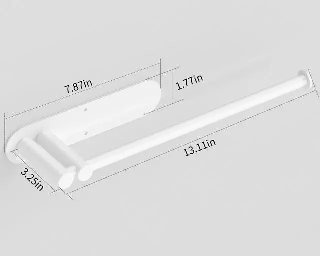 Alt view image 7 of 7 - Paper Towel Holder Under Cabinet, Self-Adhesive Paper Towel Rack