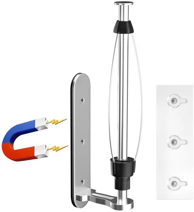 Main image of Magnetic Paper Towel Holder, One Hand Operable Paper Towel Holder Wall Mount Self Adhesive and Strong Magnetic Backing for Kitchen Refrigerator Grill RV(Silver)