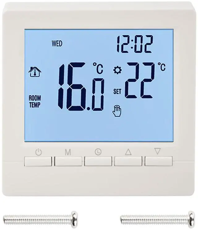 Main image of Week Programmable Thermostat, Digital LCD Display 0-95