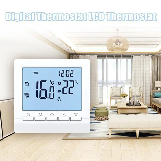 Alt view image 5 of 6 - Week Programmable Thermostat, Digital LCD Display 0-95