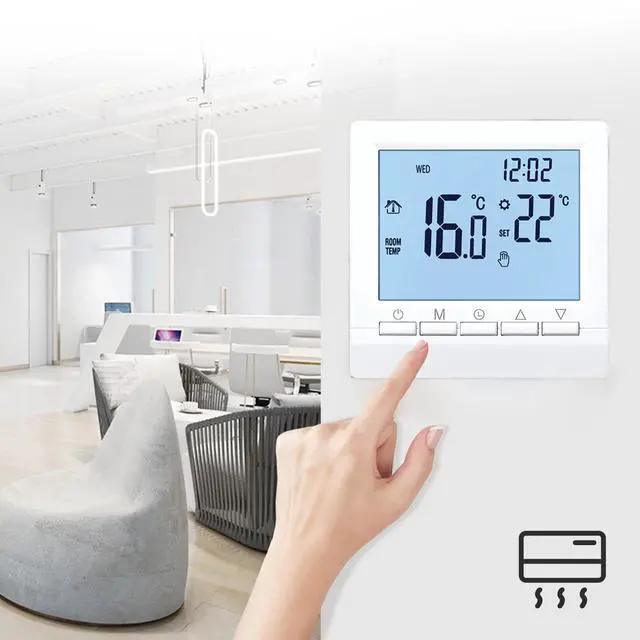 Alt view image 6 of 6 - Week Programmable Thermostat, Digital LCD Display 0-95