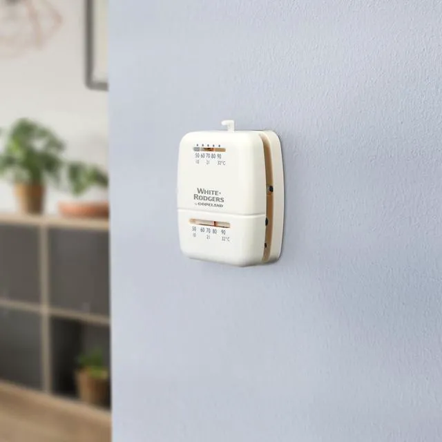 Alt view image 5 of 5 - Emerson Thermostats 1C21-101 Mechanical Cool Only Thermostat, White